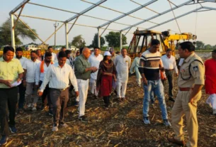 मुख्यमंत्री जी के प्रस्तावित कार्यक्रम की तैयारियों को लेकर विधायक, कलेक्टर एवं पुलिस अधीक्षक ने किया कार्यक्रम स्थल का निरीक्षण