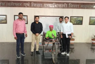 दिव्यांग हितग्राही श्री ताराचन्द्र सोलंकी को मिली ट्राईसाइकिल