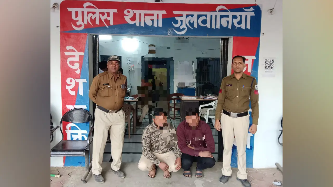 अवैध गोवंश परिवहन पर पुलिस ने की कार्यवाही आरोपियों को पकड़ा गया