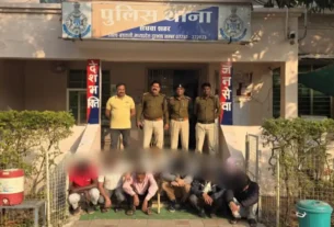 पुलिस ने अलग-अलग ठिकानों पर दबिश देकर सट्टा संचालन में लिप्त 9 आरोपियों को पकड़ा,36,030/- रू. किए जप्त।